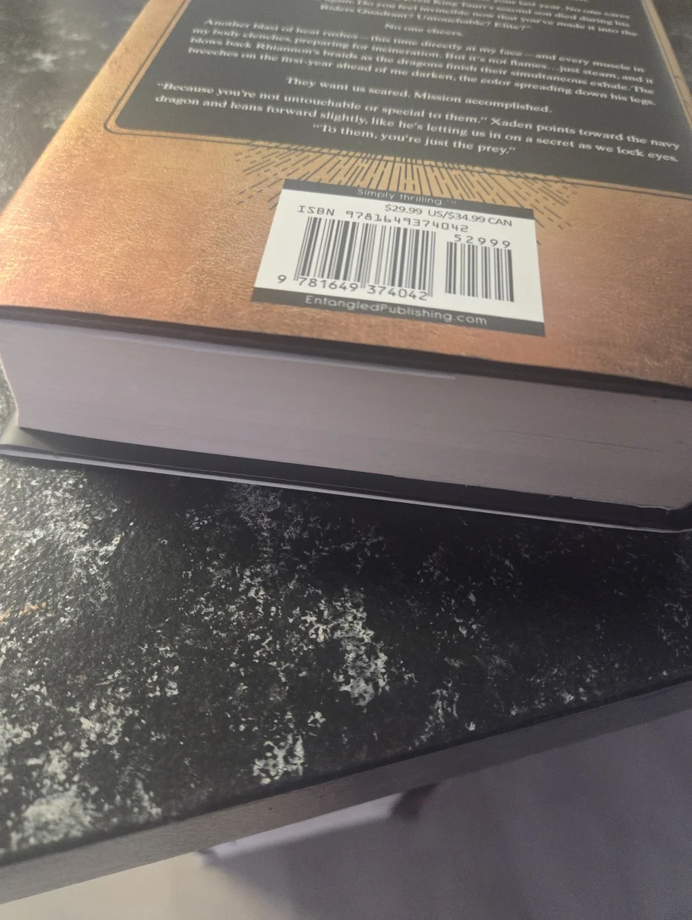 Fourth Wing by Rebecca Yarros - Gold Ombre Hardcover - Picture 8 of 8